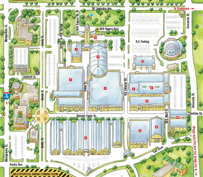 Will Rogers Coliseum Seating Chart Map